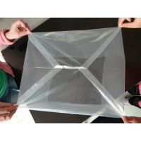 Transparent corner cut square bottom bag bag in box PE BAG